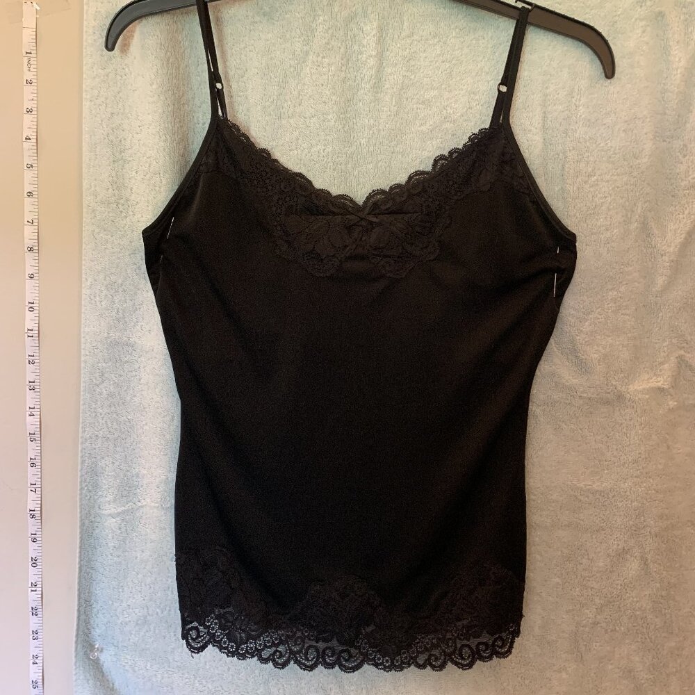 THE LIMITED black satin with lace cami, size small (S) - Picture 3 of 6